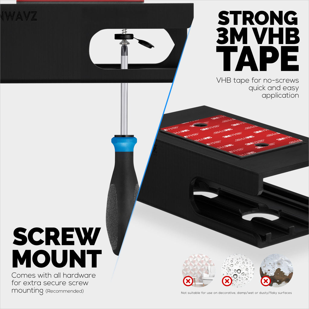 Under Desk Mount for Surface Dock 2, Easy To Install Holder, VHB Adhesive & Screw In