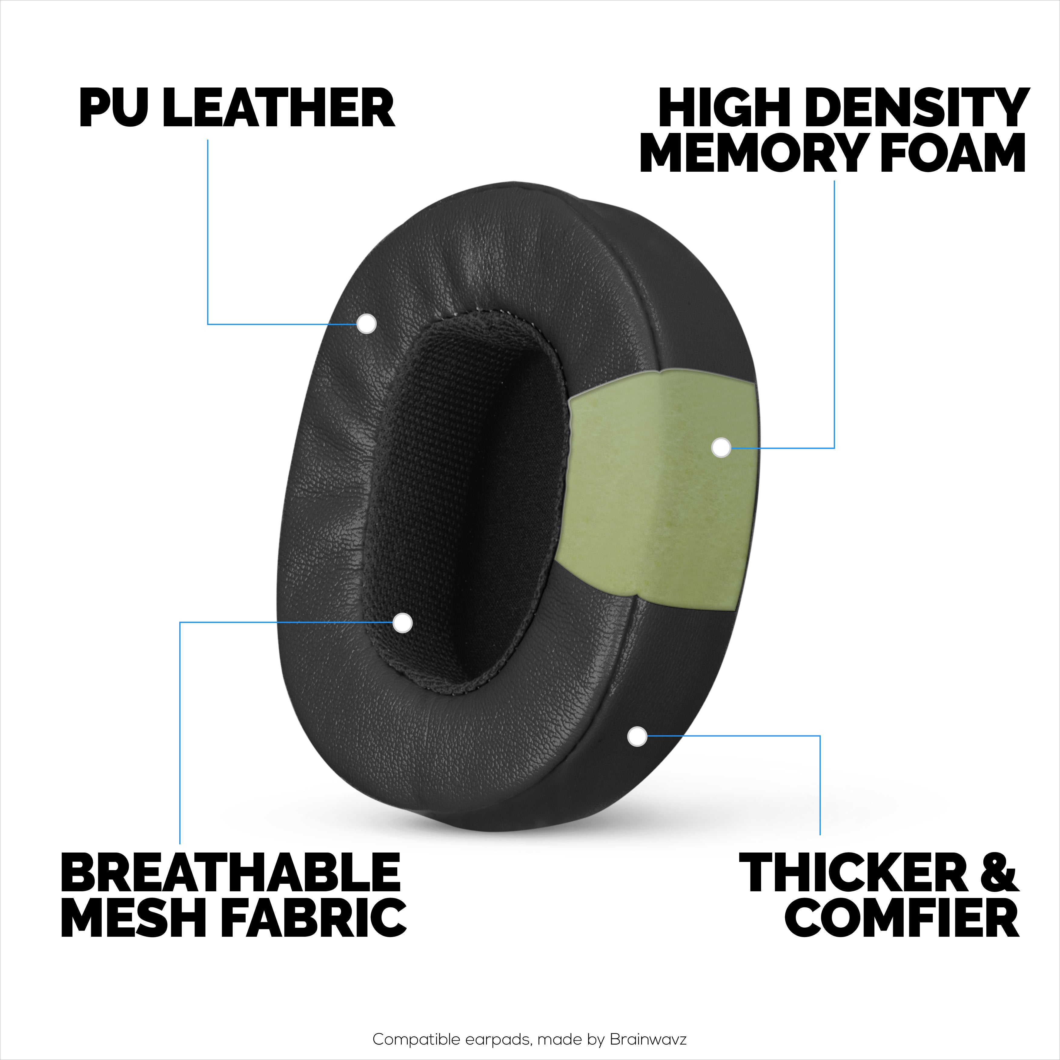 Replacement Earpads for Skullcandy Crusher Wireless, Hesh 3/ANC/EVO, Venue ANC & More - Extra Comfortable Foam, Durability and Noise Isolation
