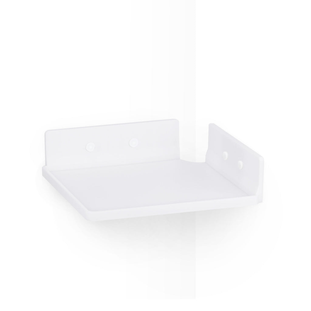 9" Small Corner Shelf Mount,  Adhesive & Screw In, for Speakers, Cameras, Baby Monitors, Plants, Books Electronics, Collectibles & More, Floating Shelves