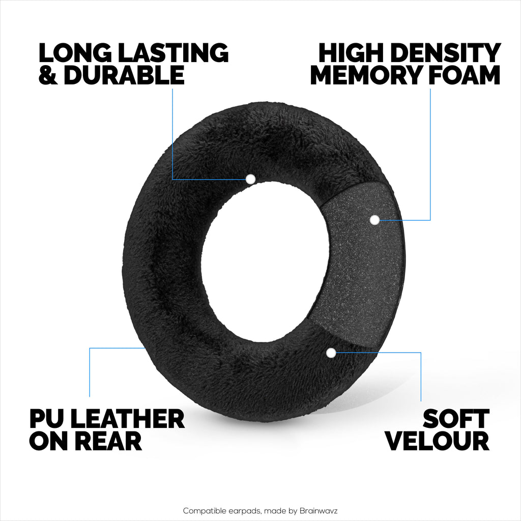 Velour Earpads for BEYERDYNAMIC DT880,DT531, DT690, DT811, DT880 Series, DT911, DT931 & DT990 Series