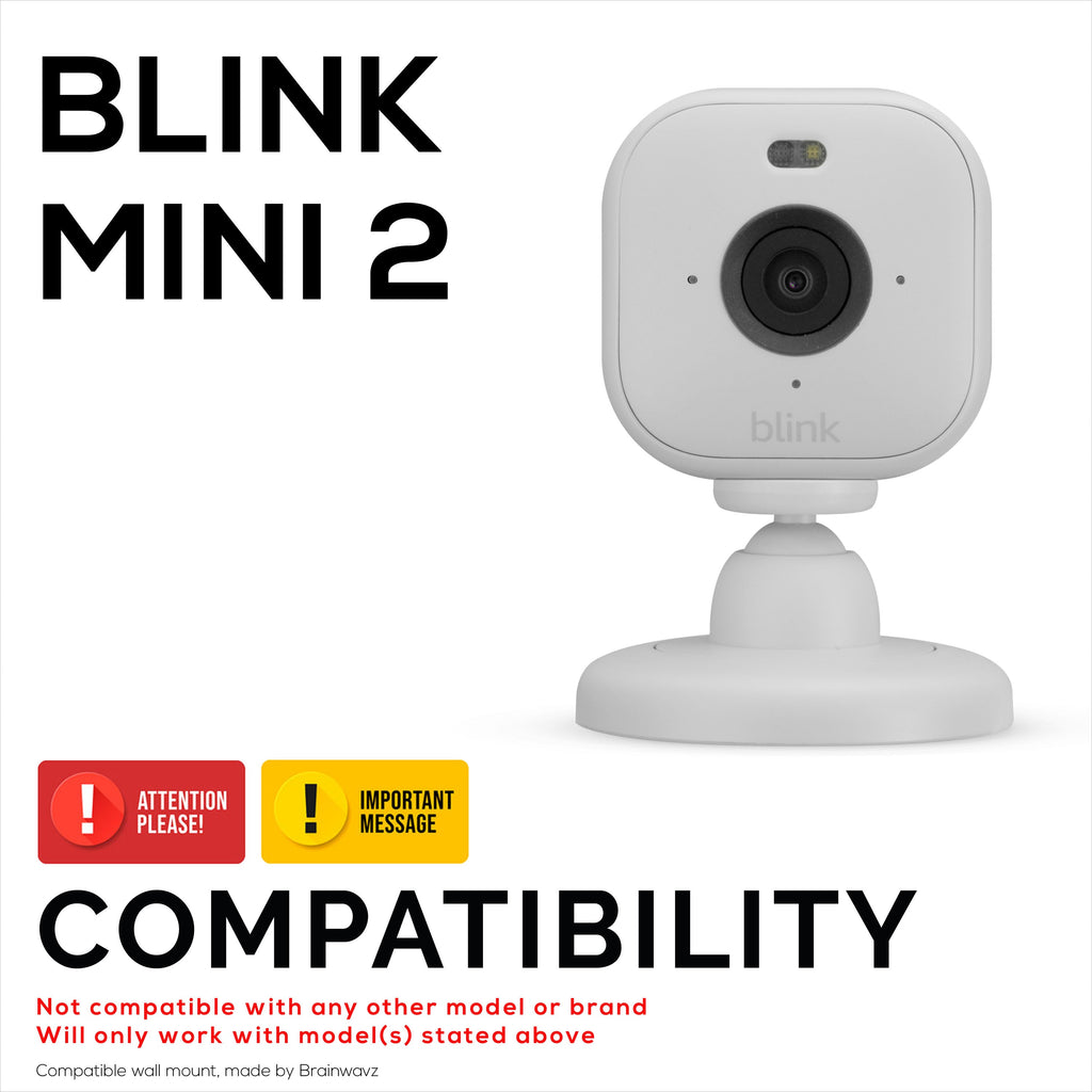 Screwless Corner Mount for Blink Mini 2 Camera, Better Viewing Angles & Reduce Blind Spots, Easy To Install Wall Holder, Adhesive & Screw
