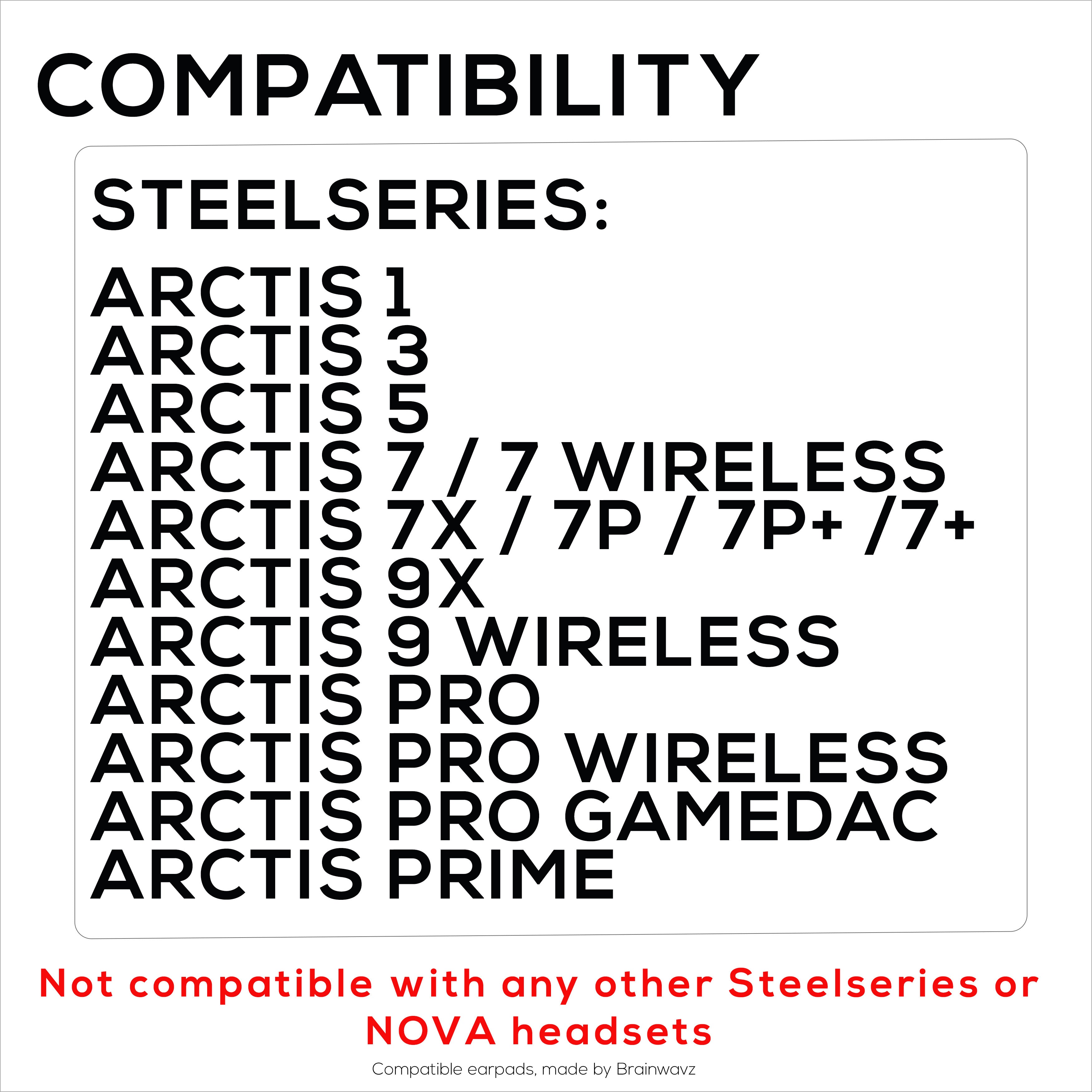 Hybrid Earpads for Steelseries Arctis 1, 3, 5, 7, 9, PRO & PRIME Headsets - Thicker Memory Foam, Comfier & Long Lasting