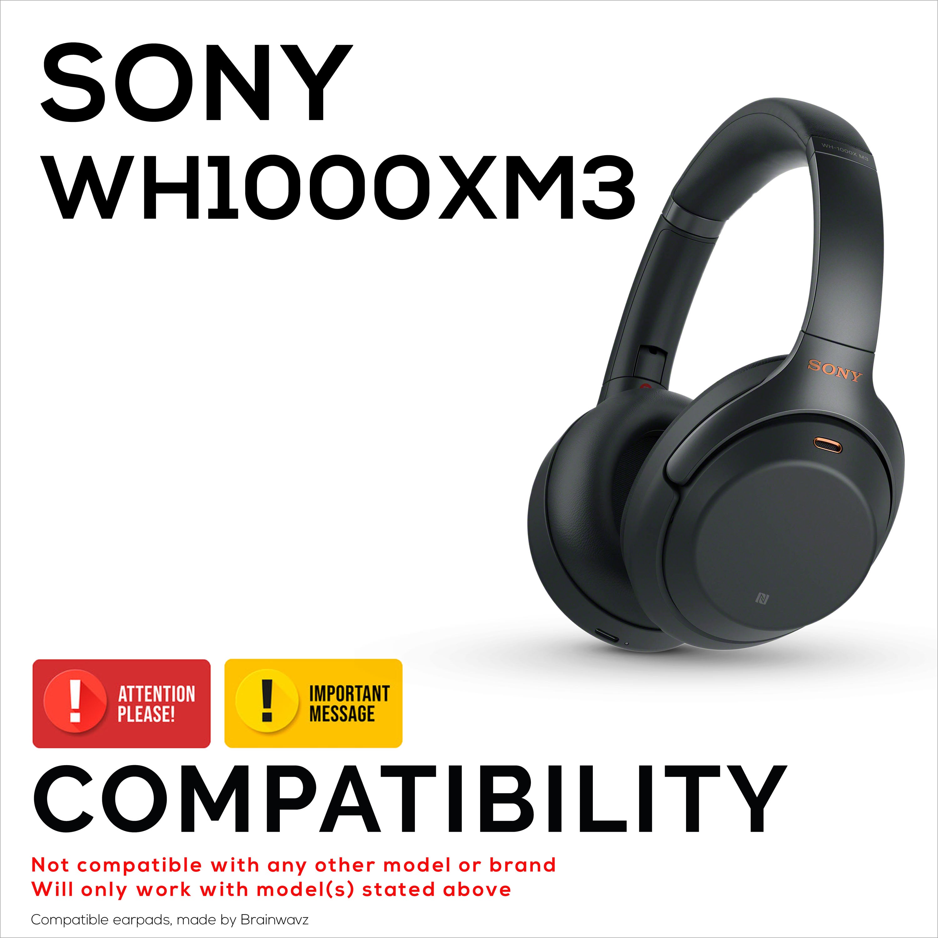 Hybrid Gel Earpads for Sony WH-1000XM3 Headphones, Cool Gel, Super Soft Fabric, PU Leather & Thicker Memory Foam