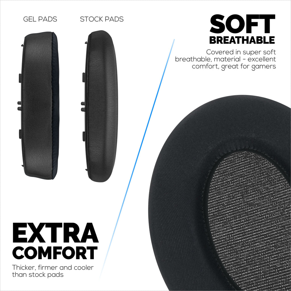Hybrid Gel Earpads for Sony WH-1000XM3 Headphones, Cool Gel, Super Soft Fabric, PU Leather & Thicker Memory Foam
