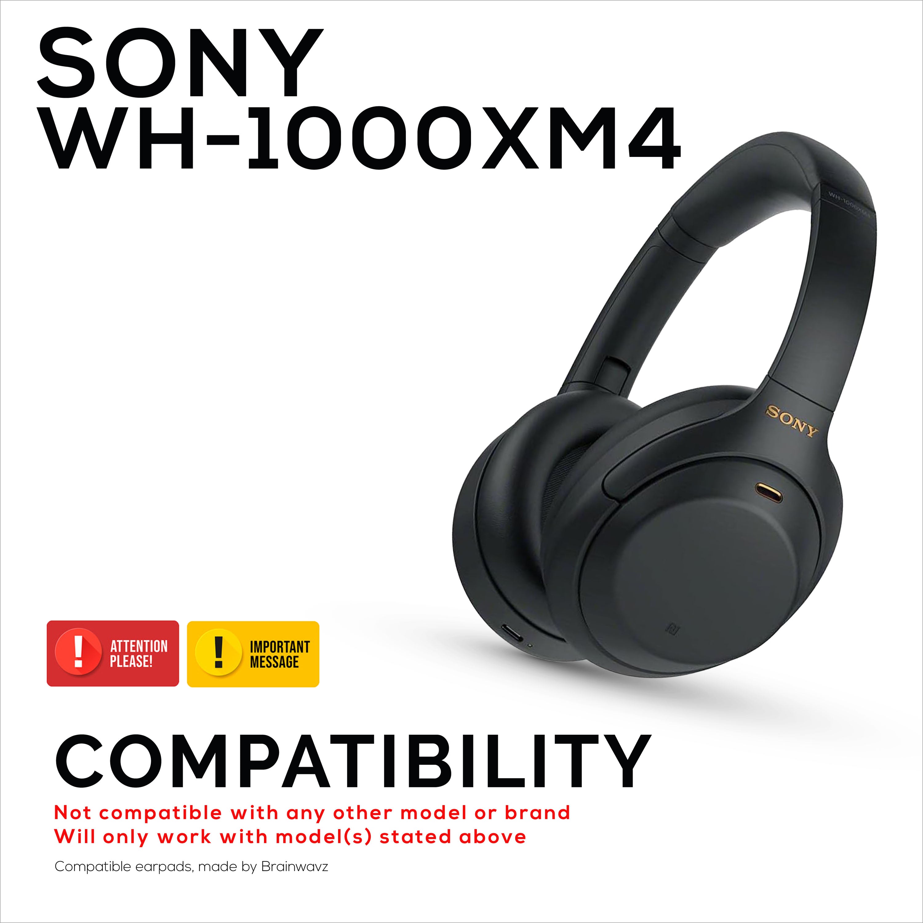 Sheepskin Earpads for Sony WH-1000XM4 Headphones, Soft Real Leather, Memory Foam Extra Comfort, Durable & Long Lasting