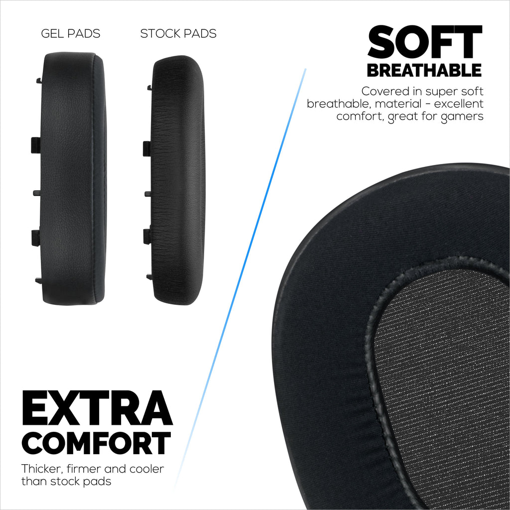 Hybrid Gel Earpads for Sony WH-1000XM5 Headphones, Cool Gel, Super Soft Fabric, PU Leather & Thicker Memory Foam