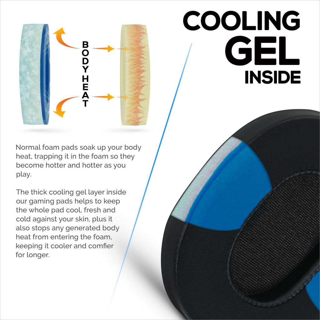 Hybrid Gel Earpads for Sony WH-1000XM5 Headphones, Cool Gel, Super Soft Fabric, PU Leather & Thicker Memory Foam