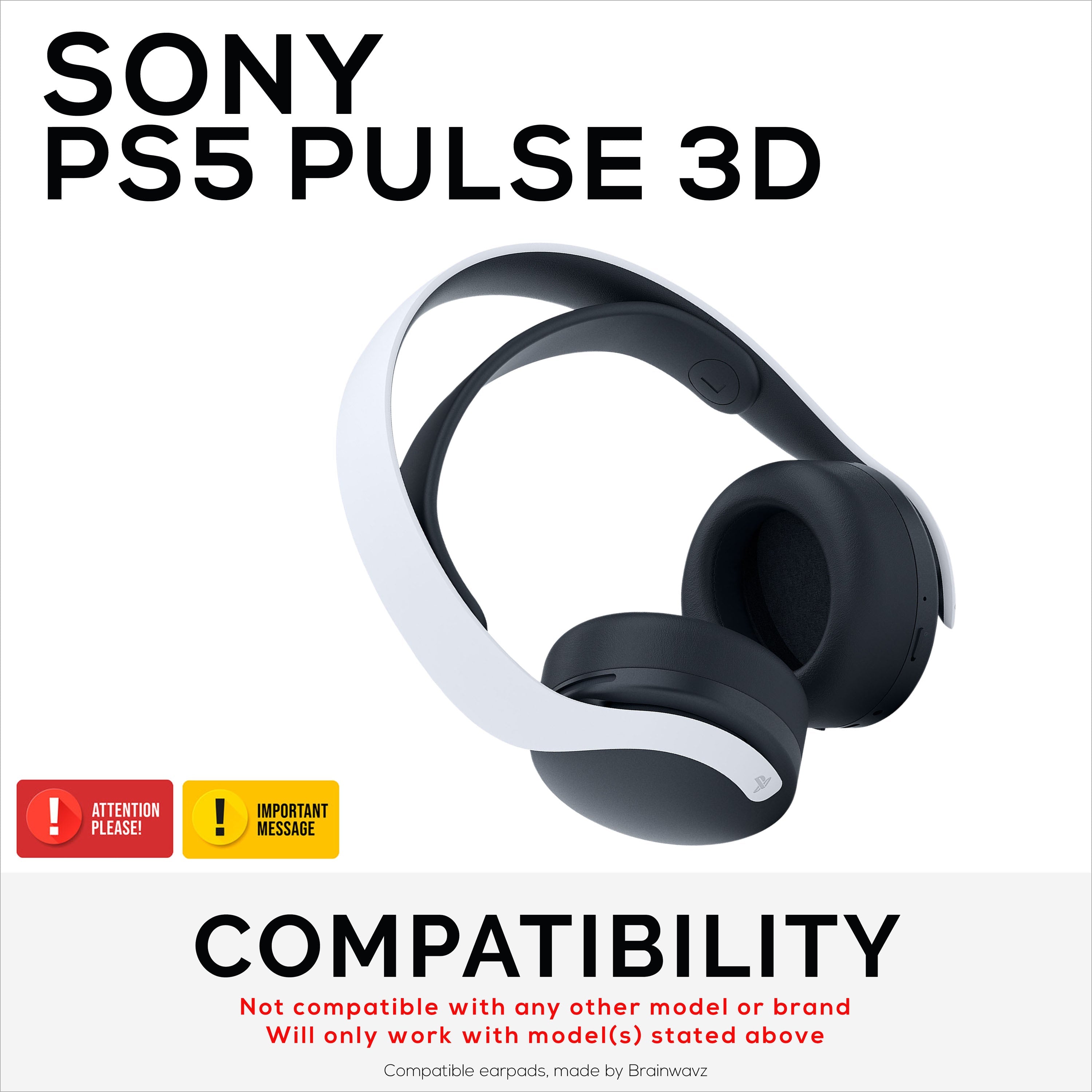 Hybrid Earpads for Sony PS5 PULSE 3D Headphones, Cool Gel, Super Soft Fabric, PU Leather & Thicker Memory Foam