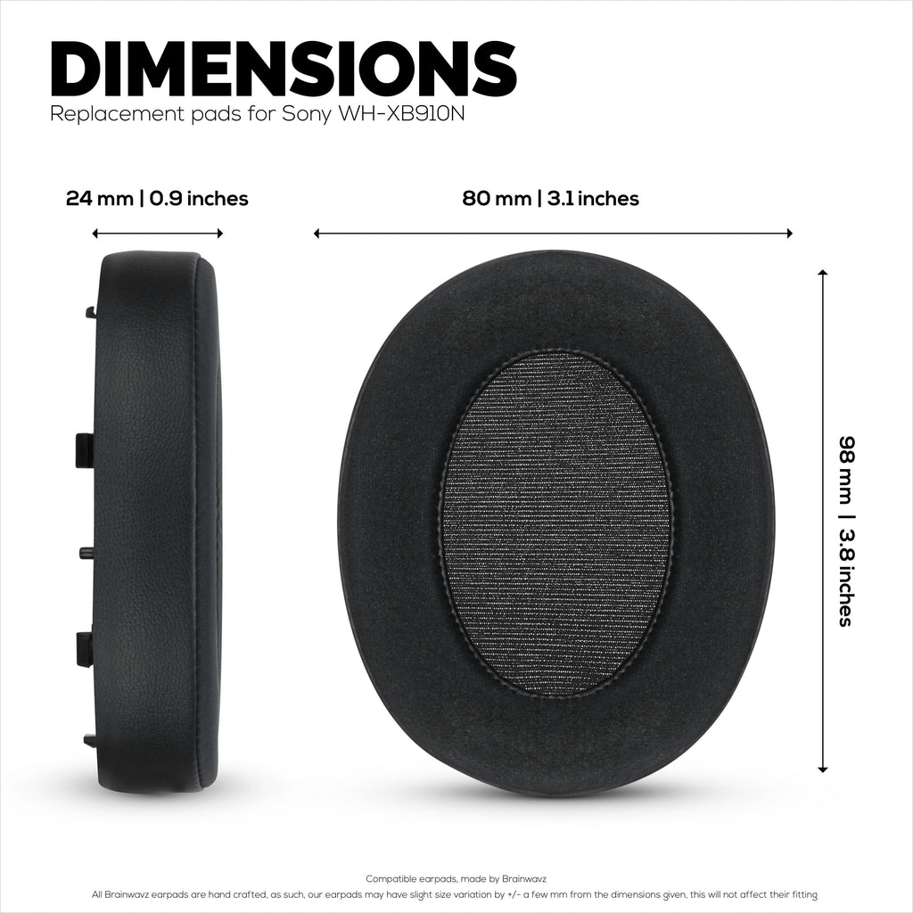 Hybrid Earpads for Sony WH-XB910N Headphones, Cool Gel, Super Soft Fabric, PU Leather & Thicker Memory Foam