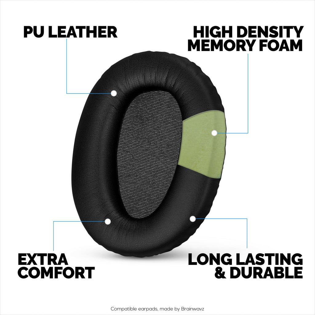 Replacement Earpads for Sony WH-CH700N, MDR-ZX770 (ZX770BN), MDR-ZX780 (ZX780DC) & MDR-10R Headphones, PU Leather, Memory Foam