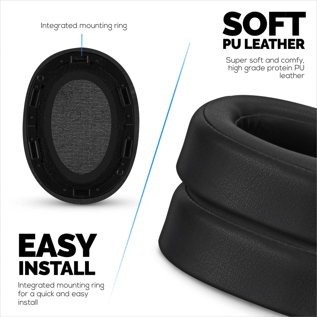 Replacement Earpads for Sony WH-H900N & MDR-100ABN Headphones, PU Leather, Memory Foam