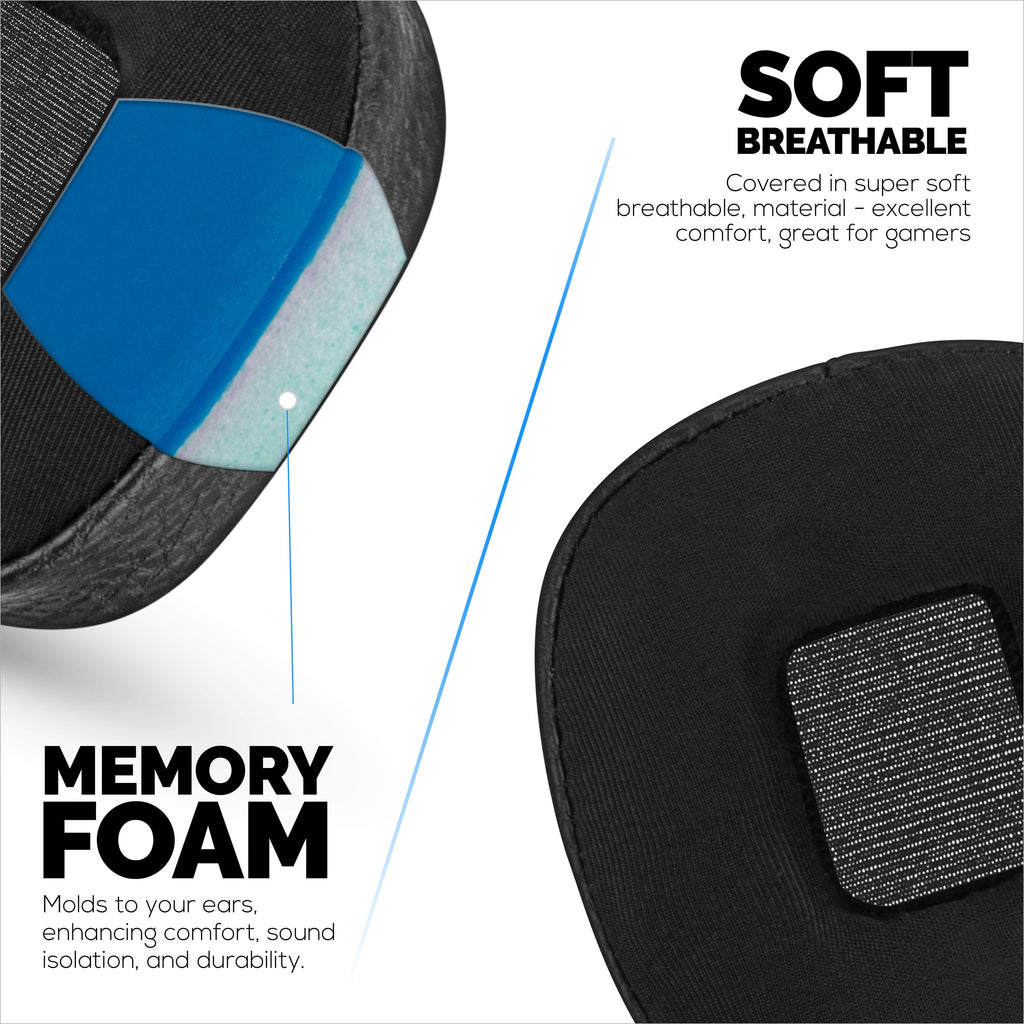 Hybrid Earpads for Marshall Major 3 Headphones, Cool Gel, PU Leather & Thicker Memory Foam For Additional Comfort