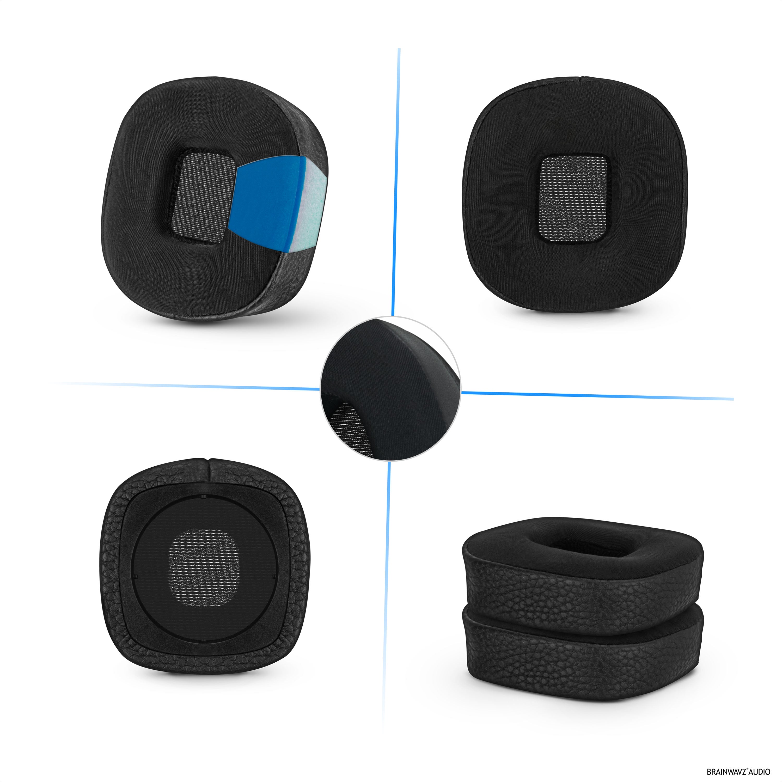 Hybrid Earpads for Marshall Major 3 Headphones, Cool Gel, PU Leather & Thicker Memory Foam For Additional Comfort