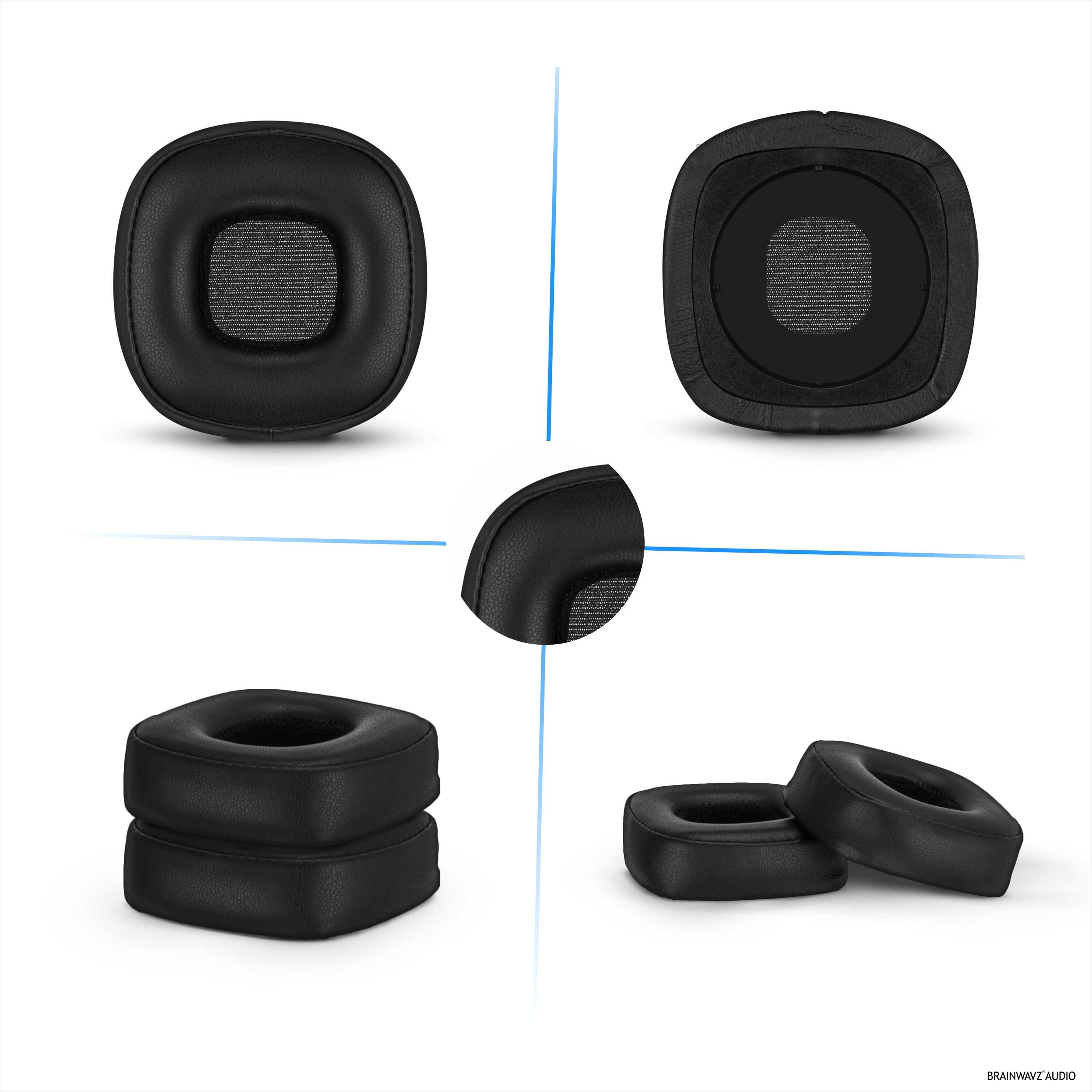 Replacement Earpads for Marshall Major 4 Headphones, PU Leather, Memory Foam for Extra Comfort, Upgraded, Durable & Long Lasting Ear Cushions