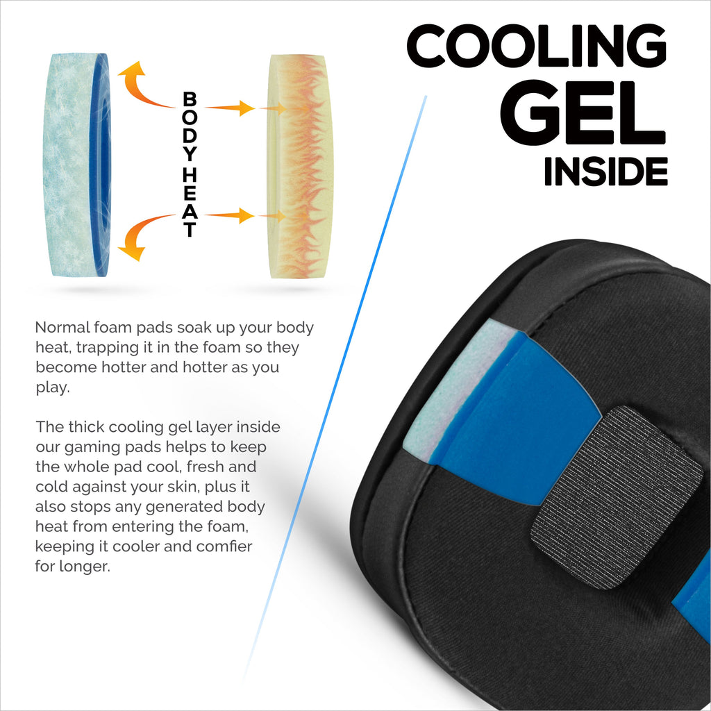 Hybrid Earpads for Marshall Major 4 Headphones, Cool Gel, PU Leather & Thicker Memory Foam For Additional Comfort