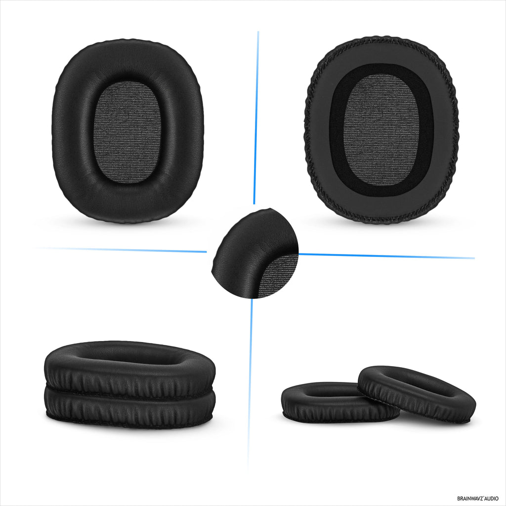 Replacement Earpads for Marshall Monitor / Monitor Bluetooth (1st Gen) Headphones, PU Leather, Memory Foam for Extra Comfort, Upgraded, Durable & Long Lasting Ear Cushion