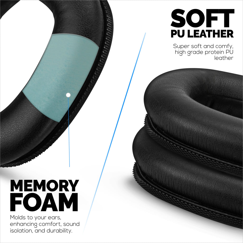 Replacement Earpads for Marshall Monitor 2 Headphones, PU Leather, Memory Foam for Extra Comfort, Upgraded, Durable & Long Lasting Ear Cushions