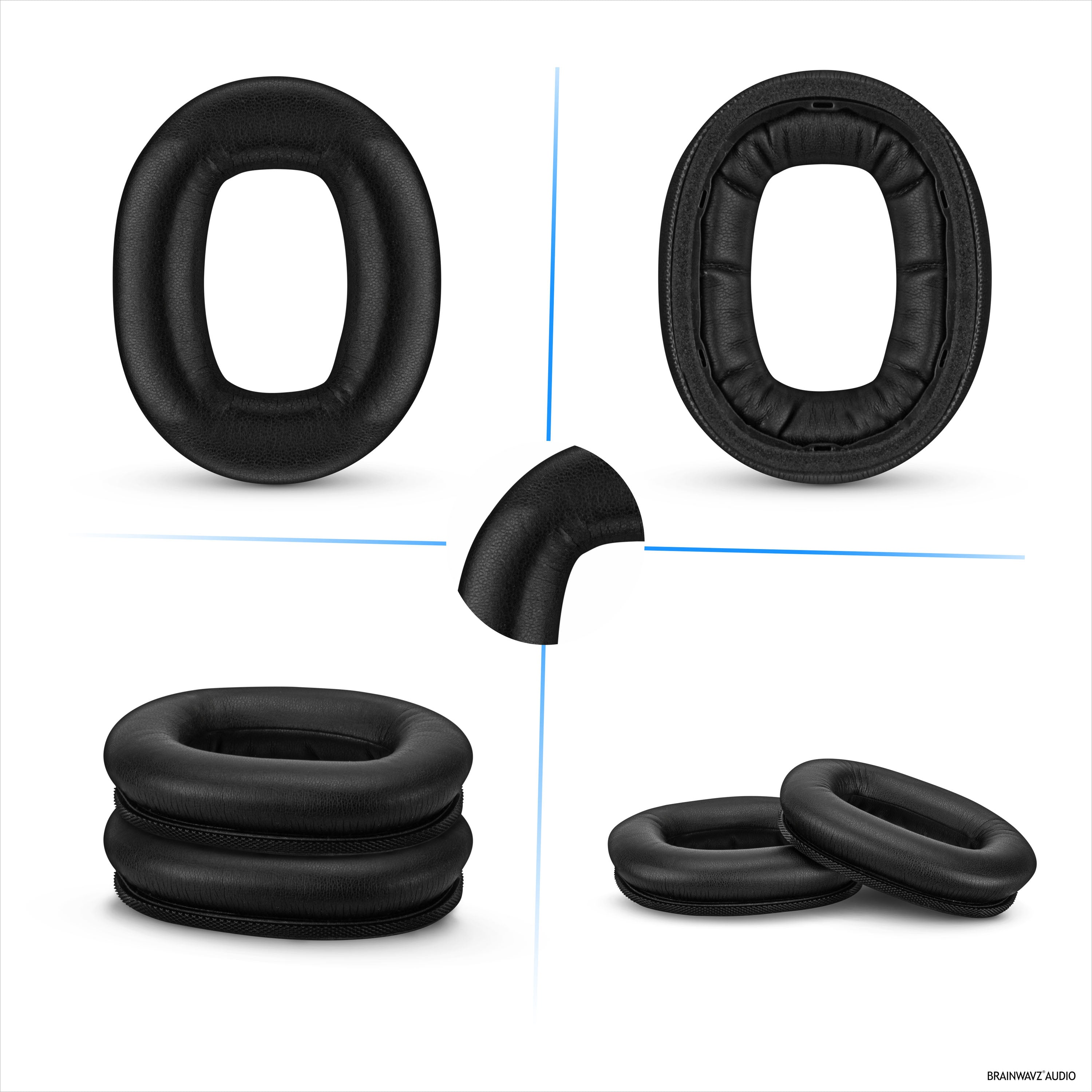 Replacement Earpads for Marshall Monitor 2 Headphones, PU Leather, Memory Foam for Extra Comfort, Upgraded, Durable & Long Lasting Ear Cushions