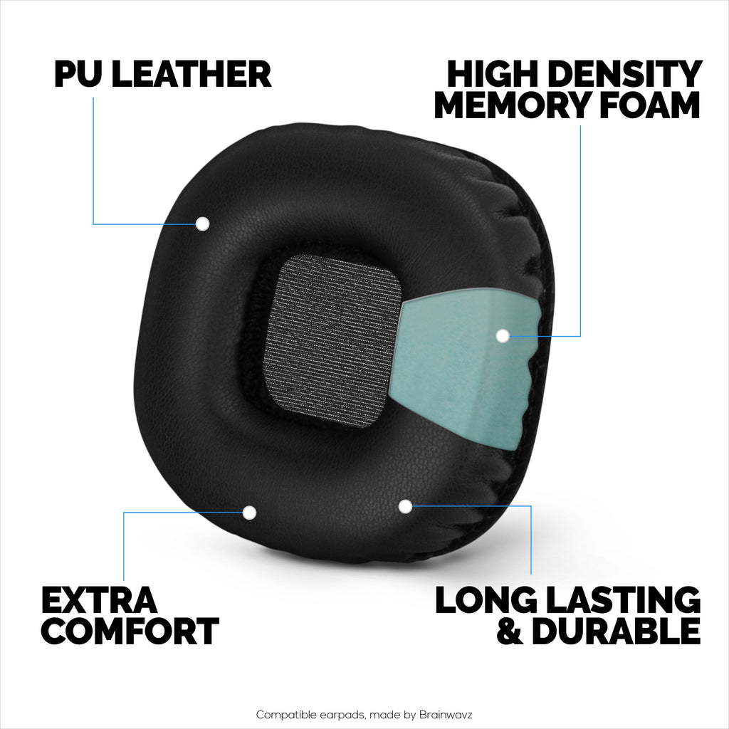 Replacement Earpads for Marshall MID-ANC Headphones, PU Leather, Memory Foam for Extra Comfort, Upgraded, Durable & Long Lasting Ear Cushions