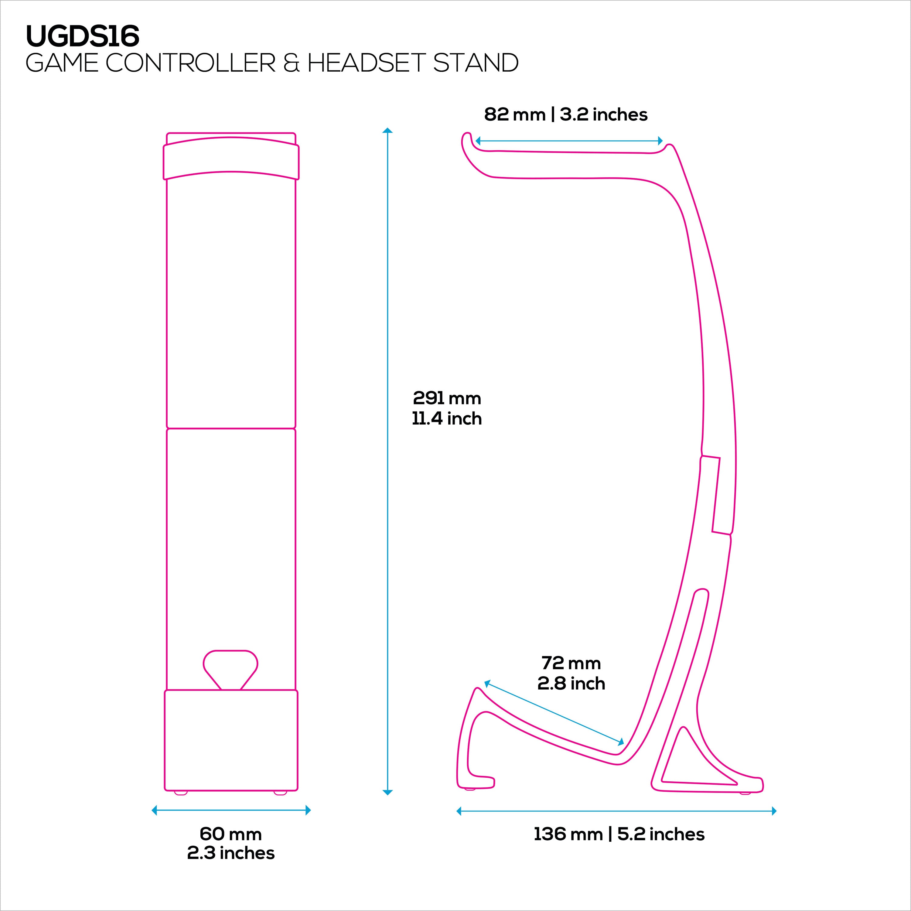 Headphone Stand & Game Controller Holder – Sleek Headset Hanger & Gamepad Stand for Xbox, PlayStation, Nintendo, Legacy, Retro & Mor