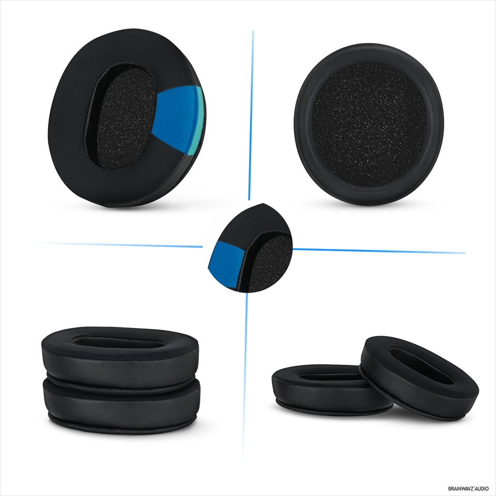 Hybrid Earpads for Razer Kraken PRO V3 Headphones, Cool Gel, PU Leather & Thicker Memory Foam