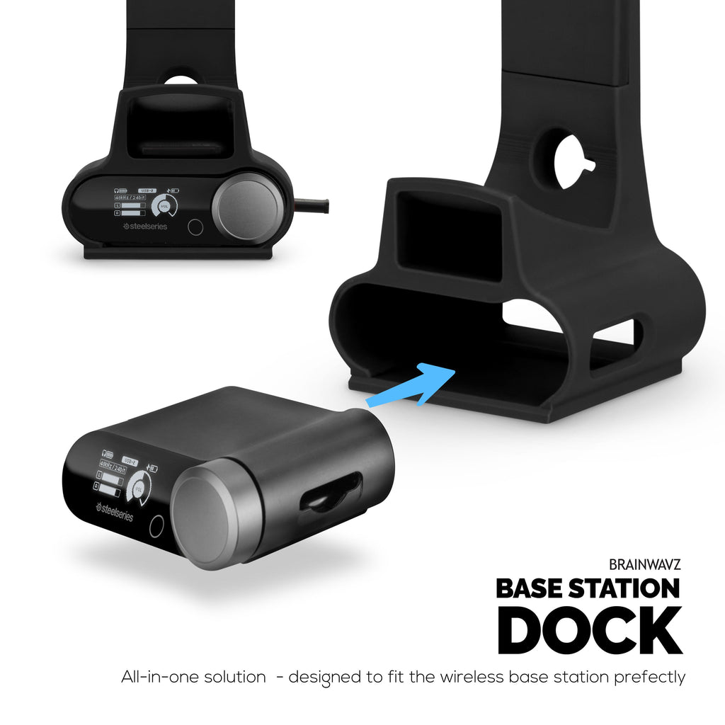Headphone & Game Controller Stand Designed for Steelseries Arctis Nova Pro Wireless Headsets with Dock for the Wireless Base Station