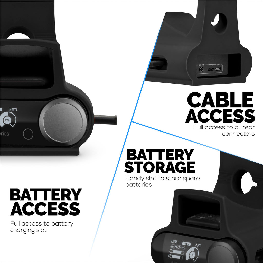 Headphone & Game Controller Stand Designed for Steelseries Arctis Nova Pro Wireless Headsets with Dock for the Wireless Base Station