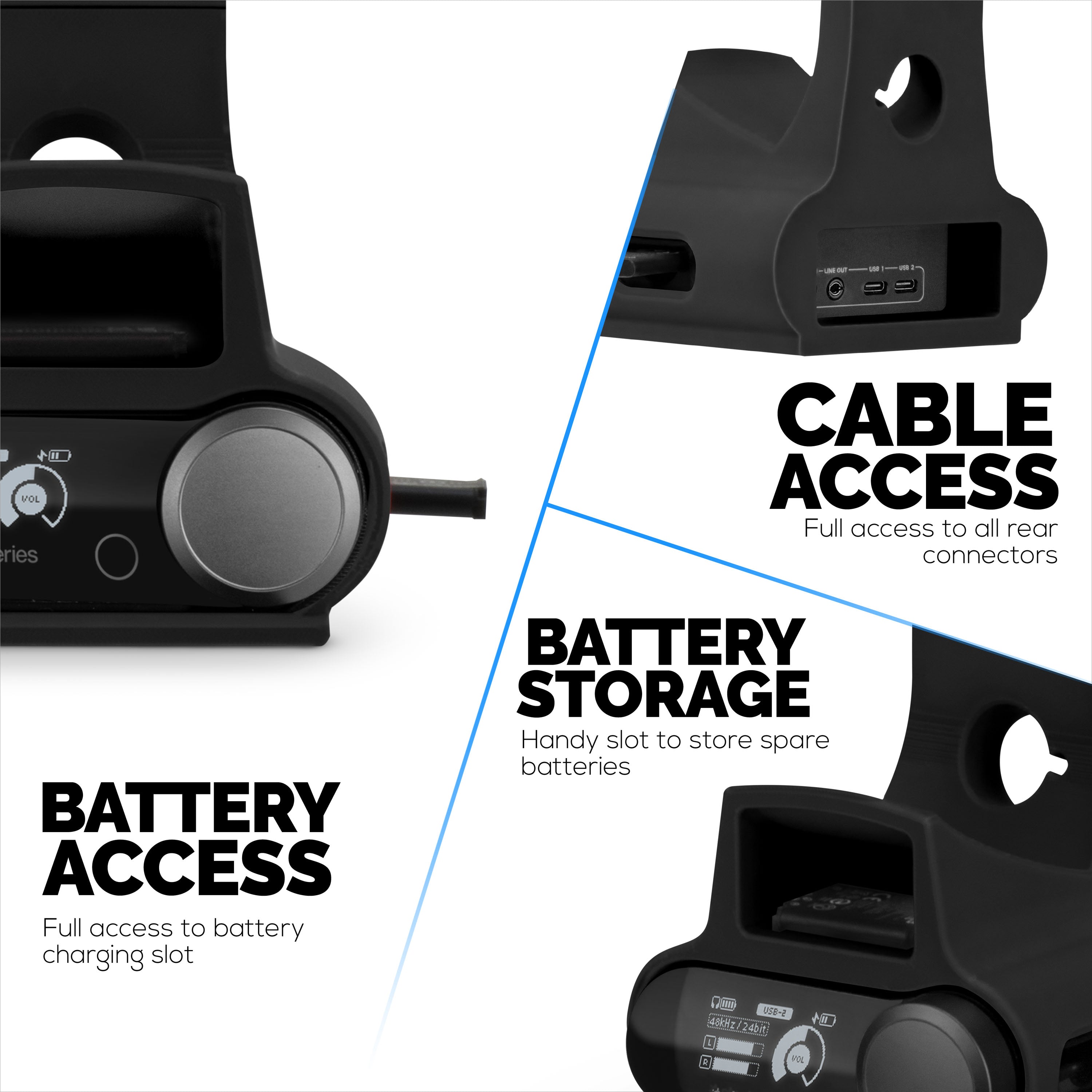 Headphone & Game Controller Stand Designed for Steelseries Arctis Nova Pro Wireless Headsets with Dock for the Wireless Base Station