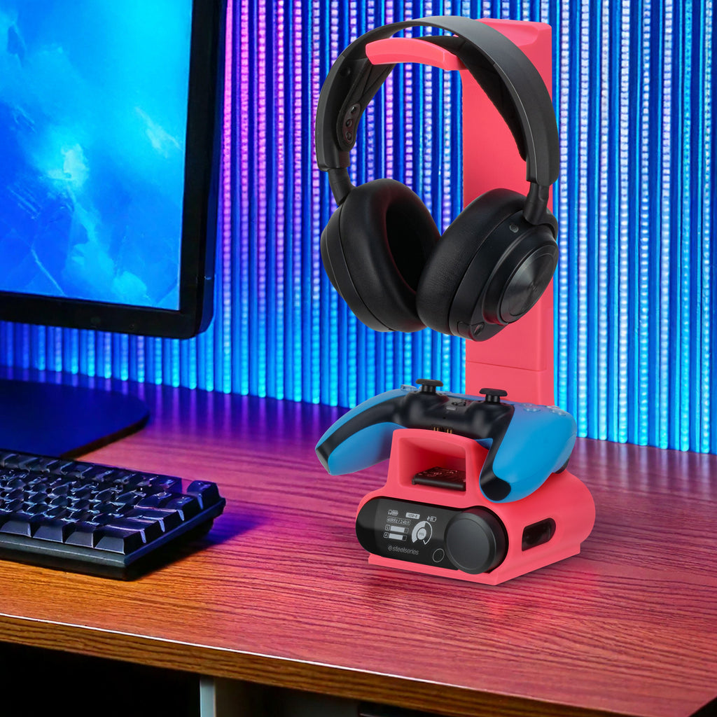 Headphone & Game Controller Stand Designed for Steelseries Arctis Nova Pro Wireless Headsets with Dock for the Wireless Base Station