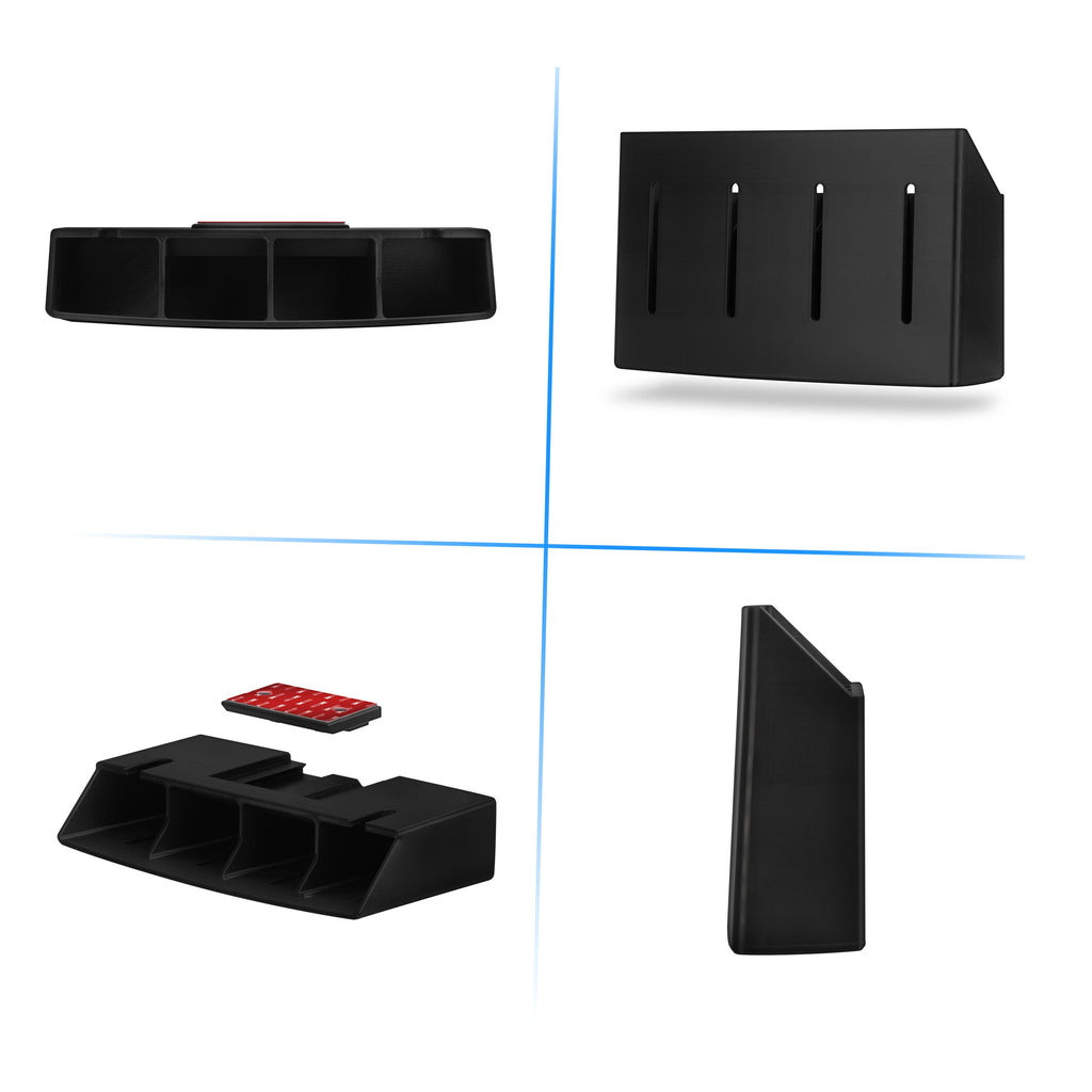 Universal Remote Control Holder – Removable Wall & Under-Desk Mount for TV, DVD, Streaming, AC Remotes & More – Space-Saving Organizer