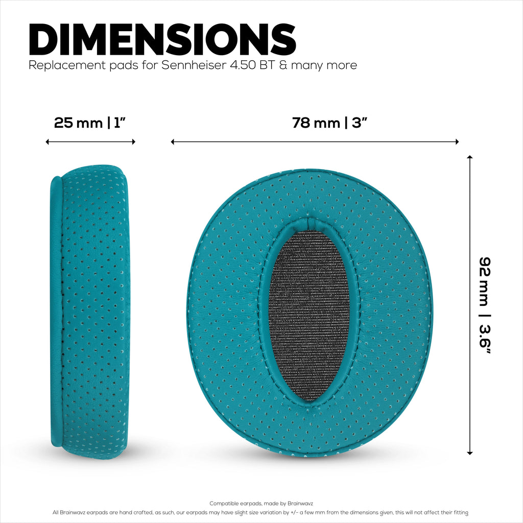 Replacement Perforated Earpads for Sennheiser HD4.50BT HD4.50BTNC HD450BT HD4.50SE HD4.40BT HD4.30G HD4.20S HD458BT HD450 HD400S & HD 350BT - PU Leather & Memory Foam