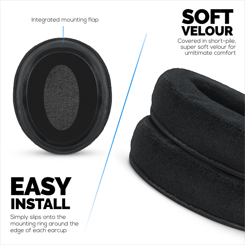 Replacement Velour Earpads for Sennheiser HD4.50BT HD4.50BTNC HD450BT HD4.50SE HD4.40BT HD4.30G HD4.20S HD458BT HD450 HD400S HD 350BT. Soft Velour & Memory