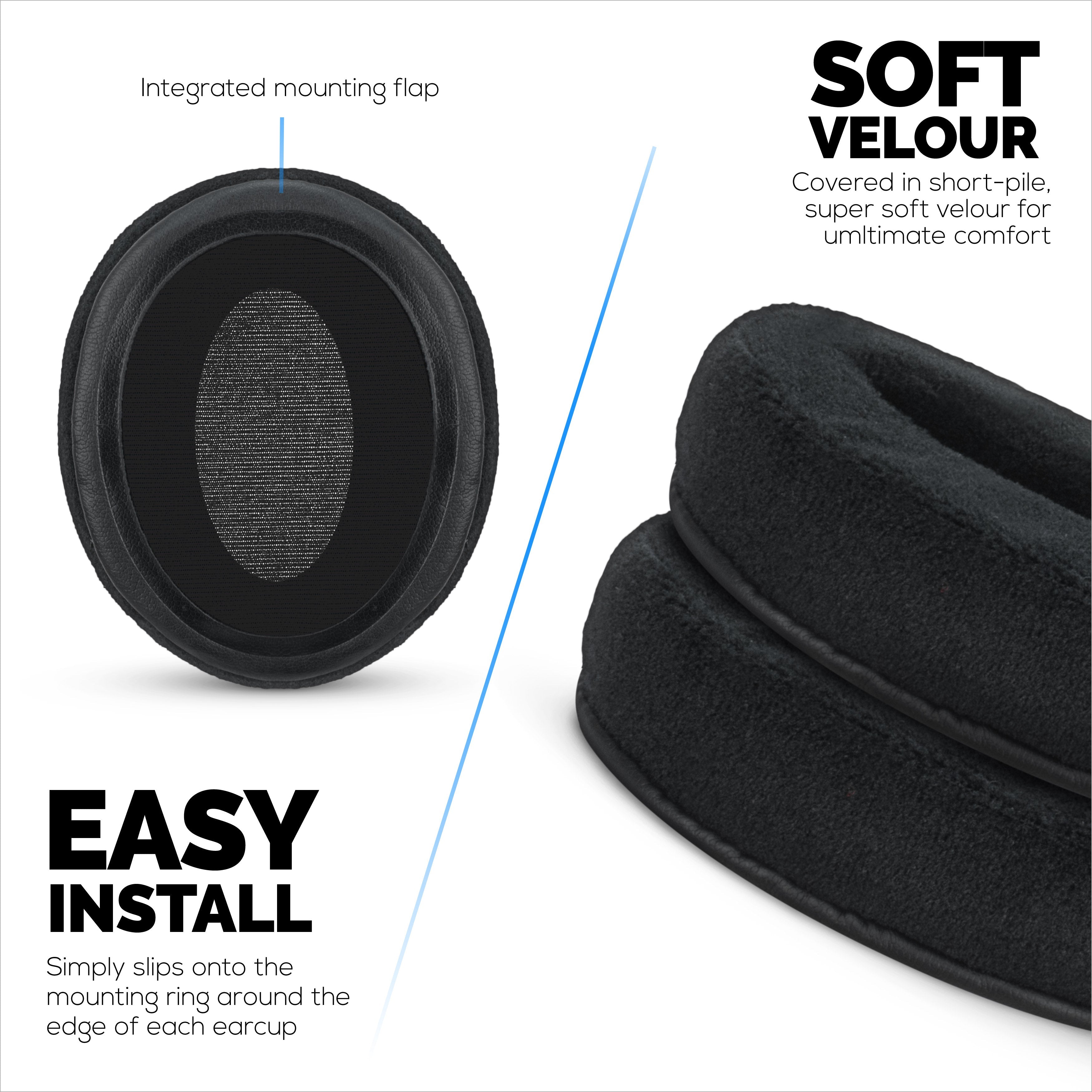 Replacement Velour Earpads for Sennheiser HD4.50BT HD4.50BTNC HD450BT HD4.50SE HD4.40BT HD4.30G HD4.20S HD458BT HD450 HD400S HD 350BT. Soft Velour & Memory