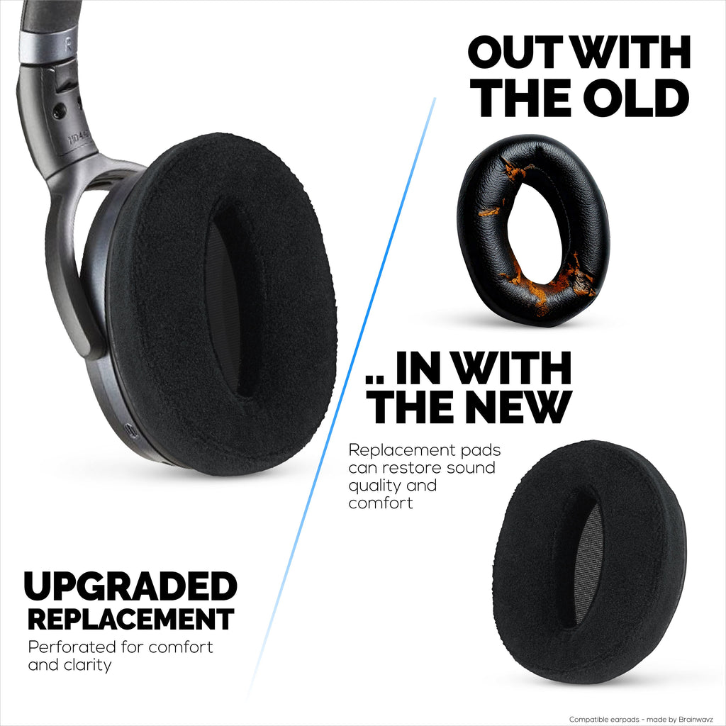 Replacement Velour Earpads for Sennheiser HD4.50BT HD4.50BTNC HD450BT HD4.50SE HD4.40BT HD4.30G HD4.20S HD458BT HD450 HD400S HD 350BT. Soft Velour & Memory