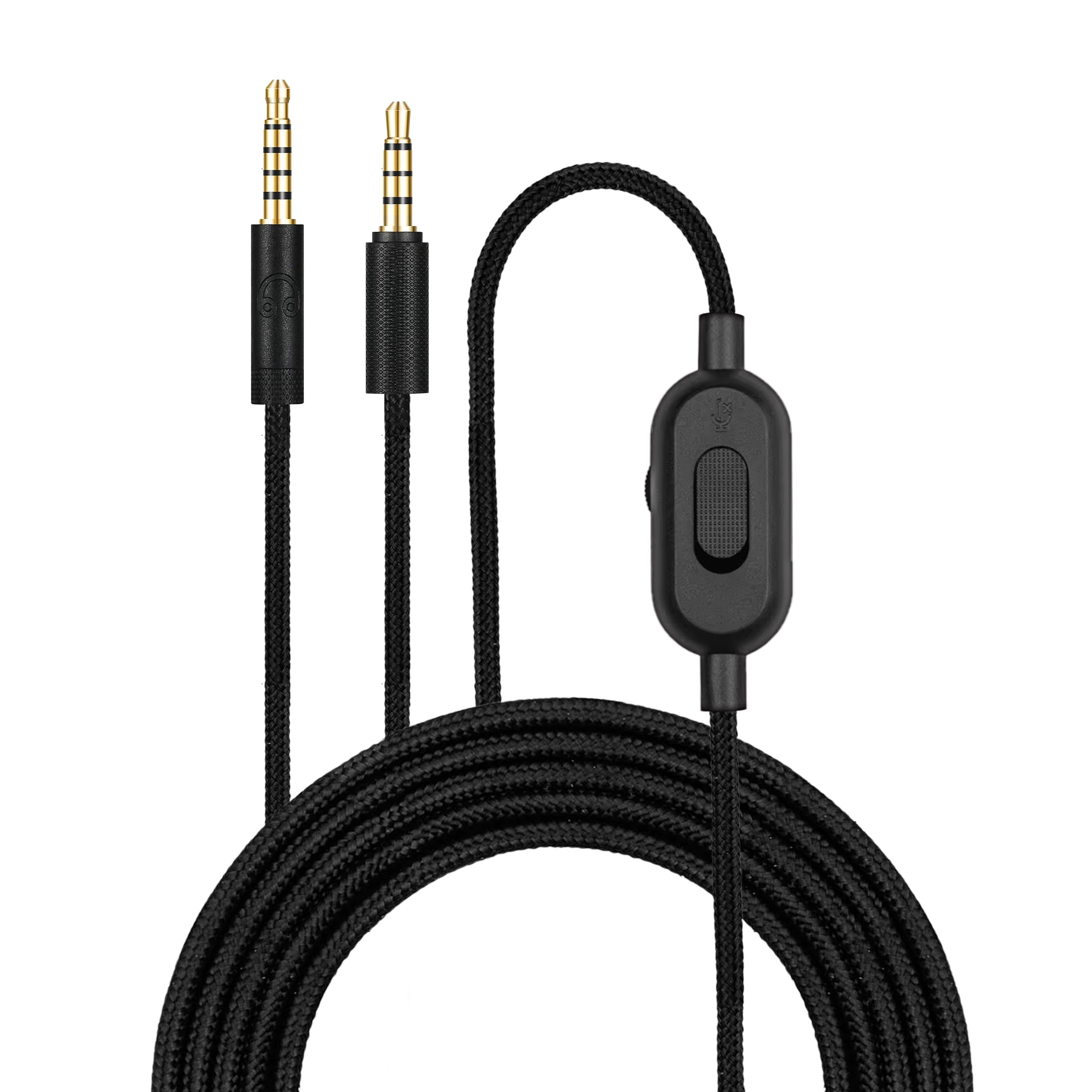 Replacement Audio Cable Compatible with Logitech G Pro, G Pro X, G433, G233 – Inline Remote with Mute & Volume Control
