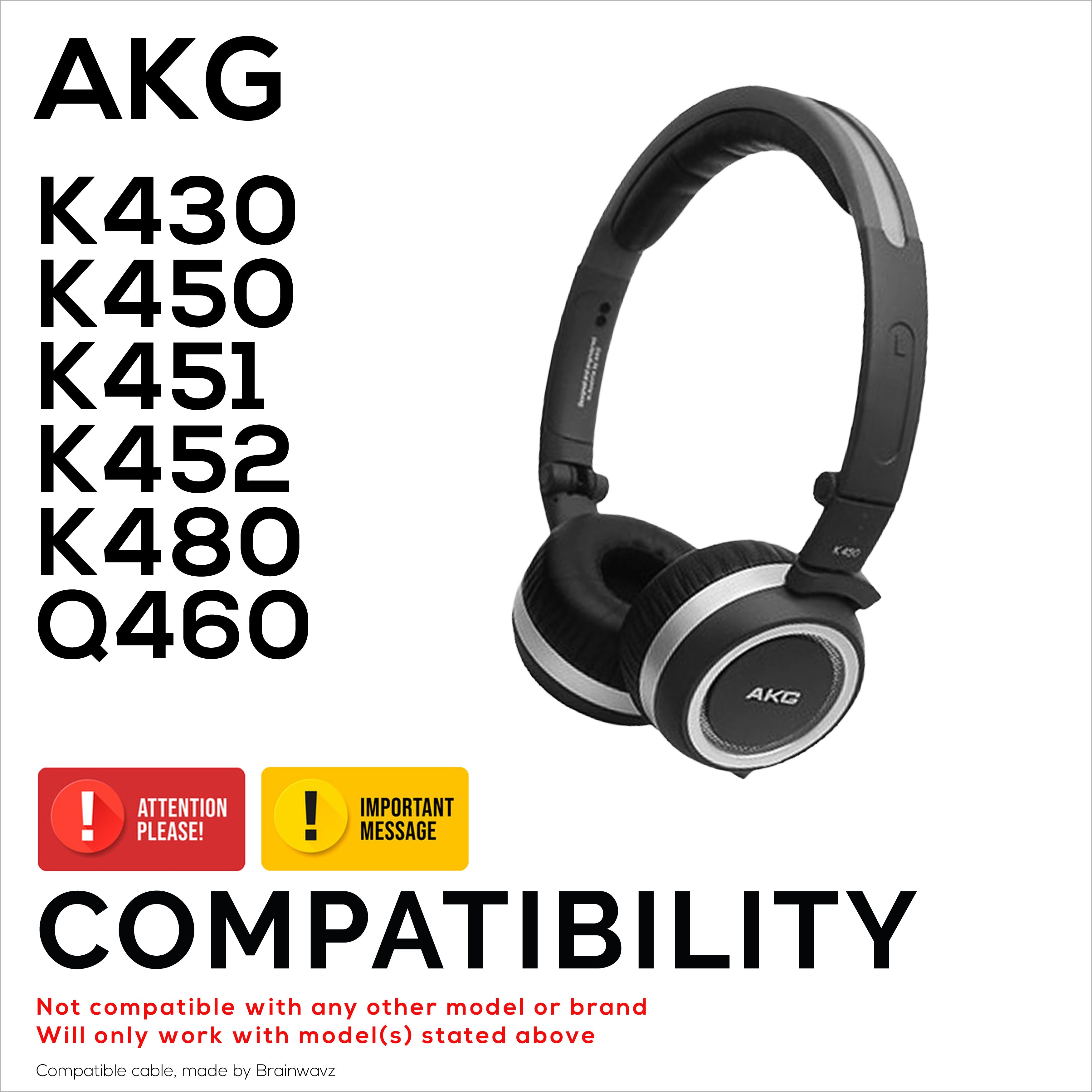 Replacement Audio Cable Compatible with AKG K430 K450 K451 K452 K480 & Q460 – In-Line Remote