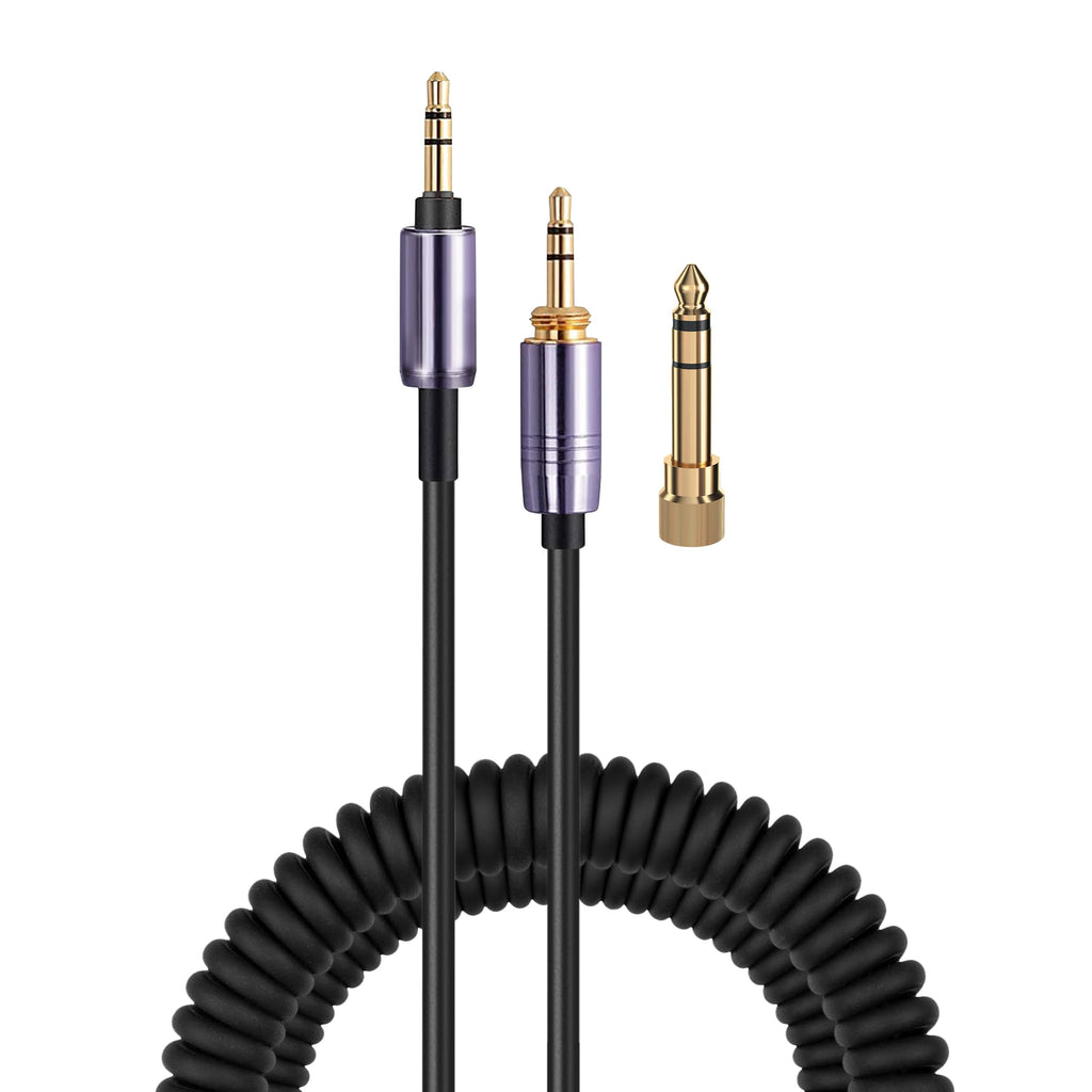 Coiled Replacement Audio Cable Compatible with Sony WH-1000XM5, 1000XM4, 1000XM3, 1000XM2, XB910N, CH700N, CH710N, MDR-XB950BT, XB950N1, 1000X