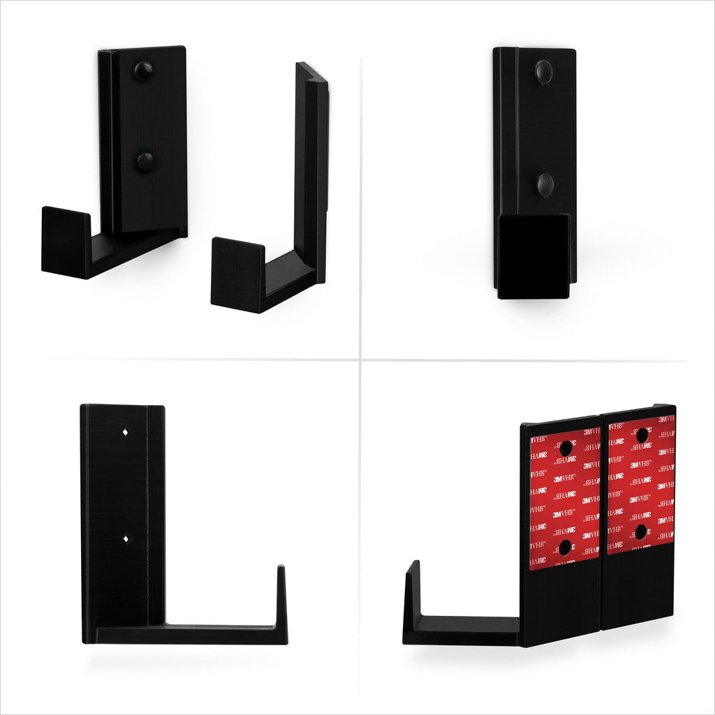 2.5" Corner Cable Box & Router Wall Mount Holder, Adhesive & Screw-In, for Network Switch, Modem, Mesh Wifi, Apple TV, Cameras, Speakers & More, Devices Up to 2.5" / 63mm Thick