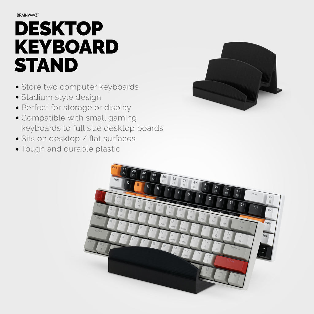 Dual Desktop Keyboard Stand & Holder, Organize Your Desk, Reduce Clutter, Suitable for All Size Keyboards (DK01)