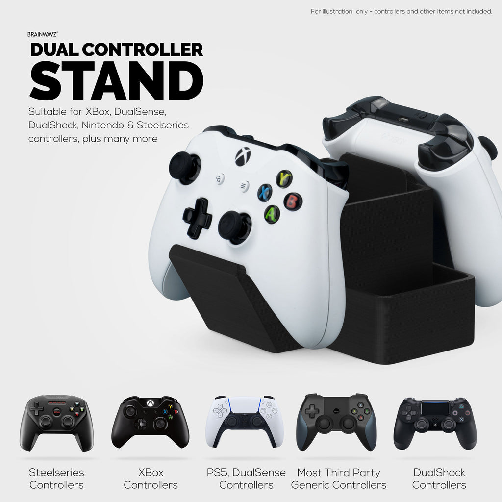 Dual Game Controller, TV Remote & Pen Desk Organizer, Reduce Desktop Clutter, Ideal for Side & Tea Tables, Suitable for All Types of Gamepads, Ample Storage for Stationary & More (D03)