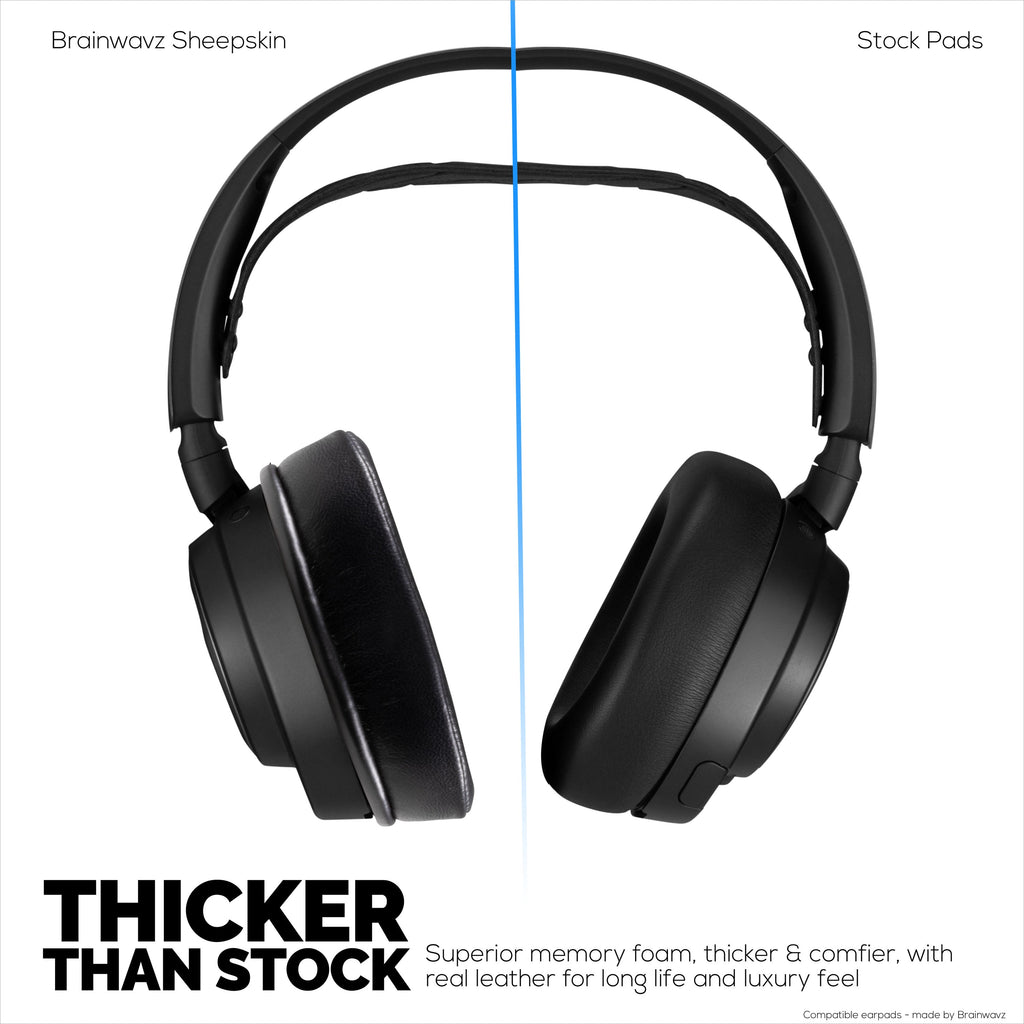 Sheepskin Earpads for Steelseries Arctis Nova Pro Wireless Headphones - Memory Foam with Soft Real Sheepskin Leather