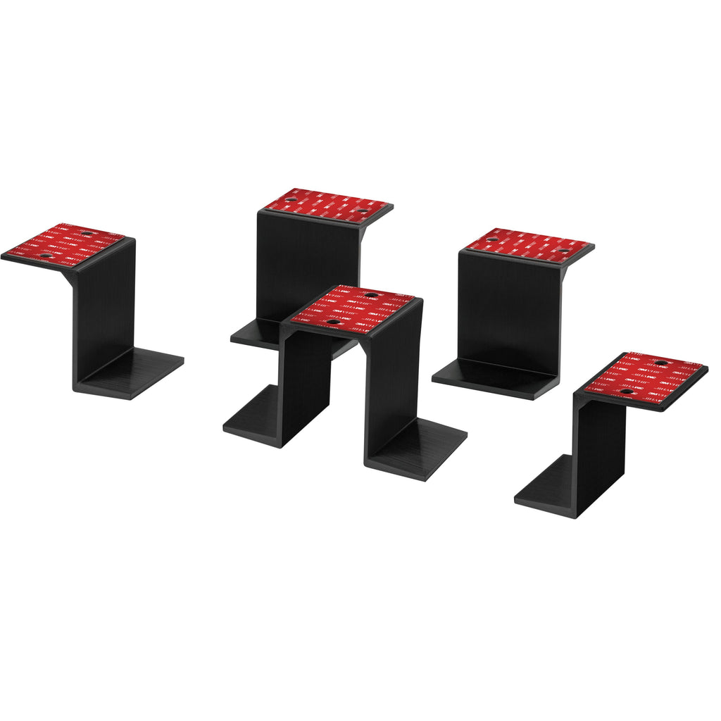 Twin Under Desk Laptop & Device Holder Mount, Adhesive & Screw In, Devices upto 3" Like Small Computers Laptops Macbook Surface Keyboard Routers Modems Cable Box Network Switch & More