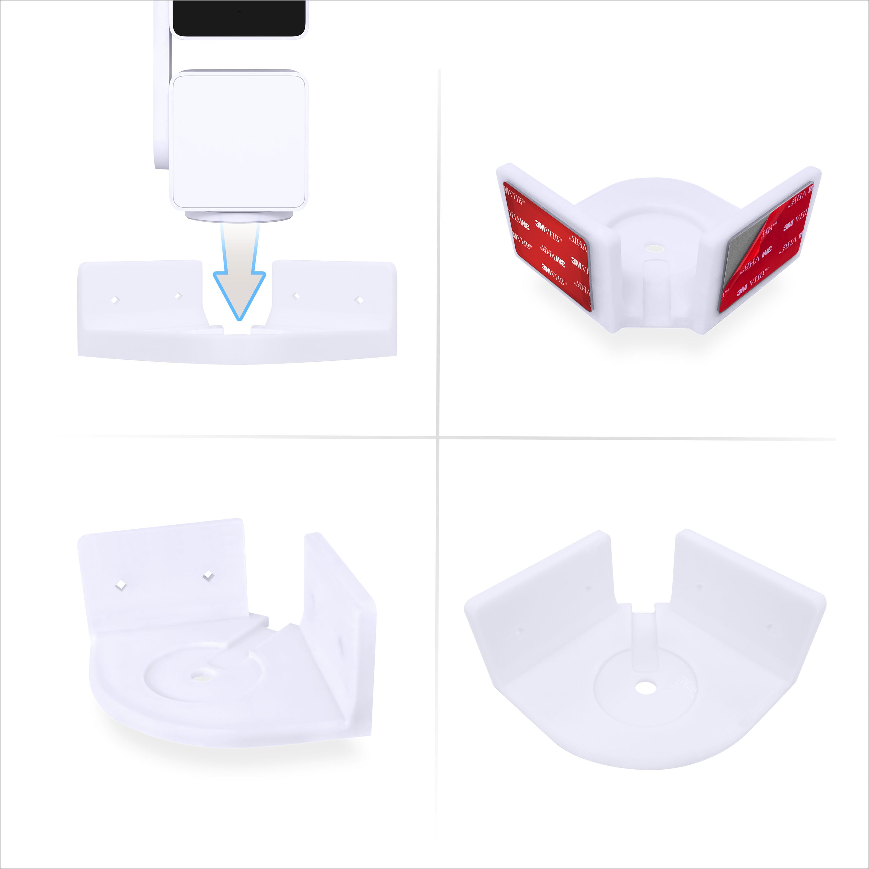 Corner Wall Mount for Wyze Cam Pan V3 Security Camera Holder, Screw-in Or VHB Stick On