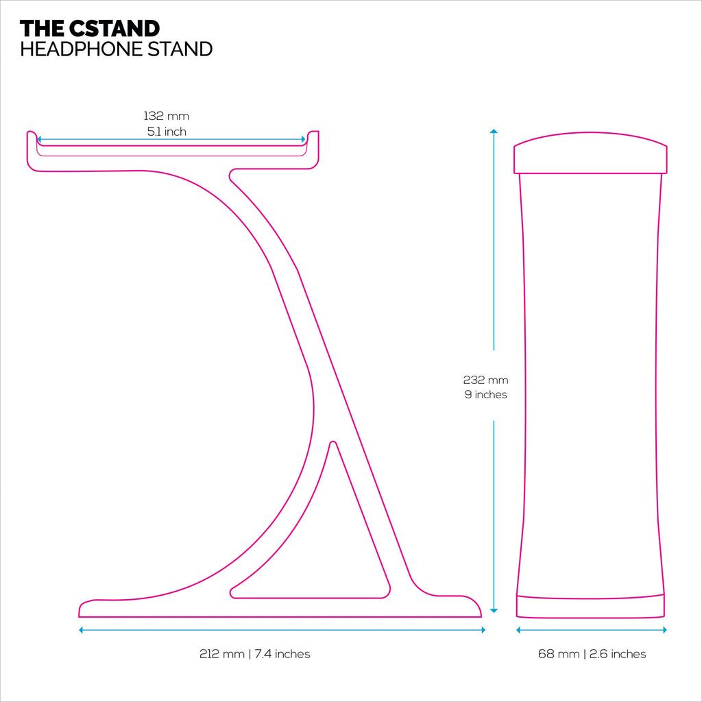 The CSTAND - Headphone Stand for Desks - Universal Design for All Gaming & Audio Headsets