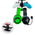 The Anvil - Under Desk Dual Controller & Dual Headphone Hanger - Adhesive Mount, Easy to Install, No Screws