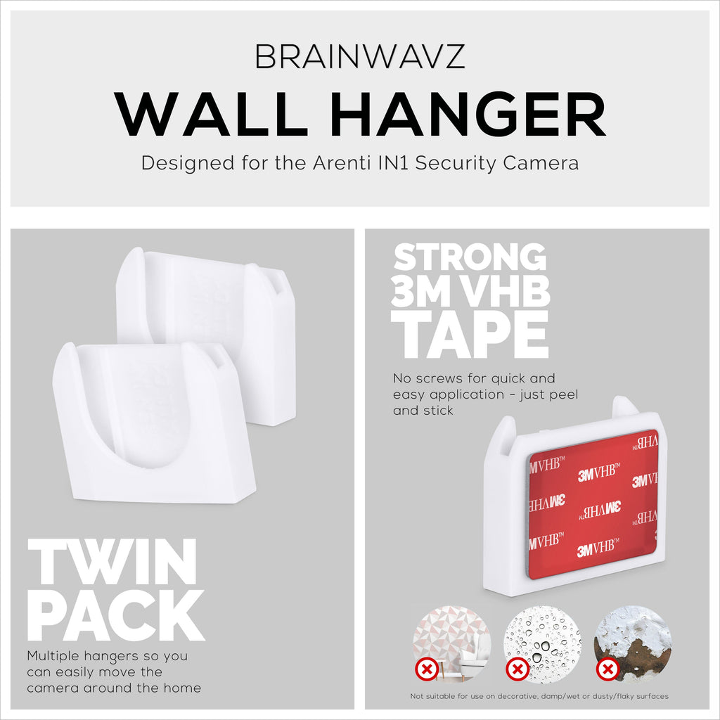 2-Pack Wall Mount For Arenti IN1 Security Camera Wall Mount, Adhesive Holder, Easy to Install Bracket, No Screws or Drilling