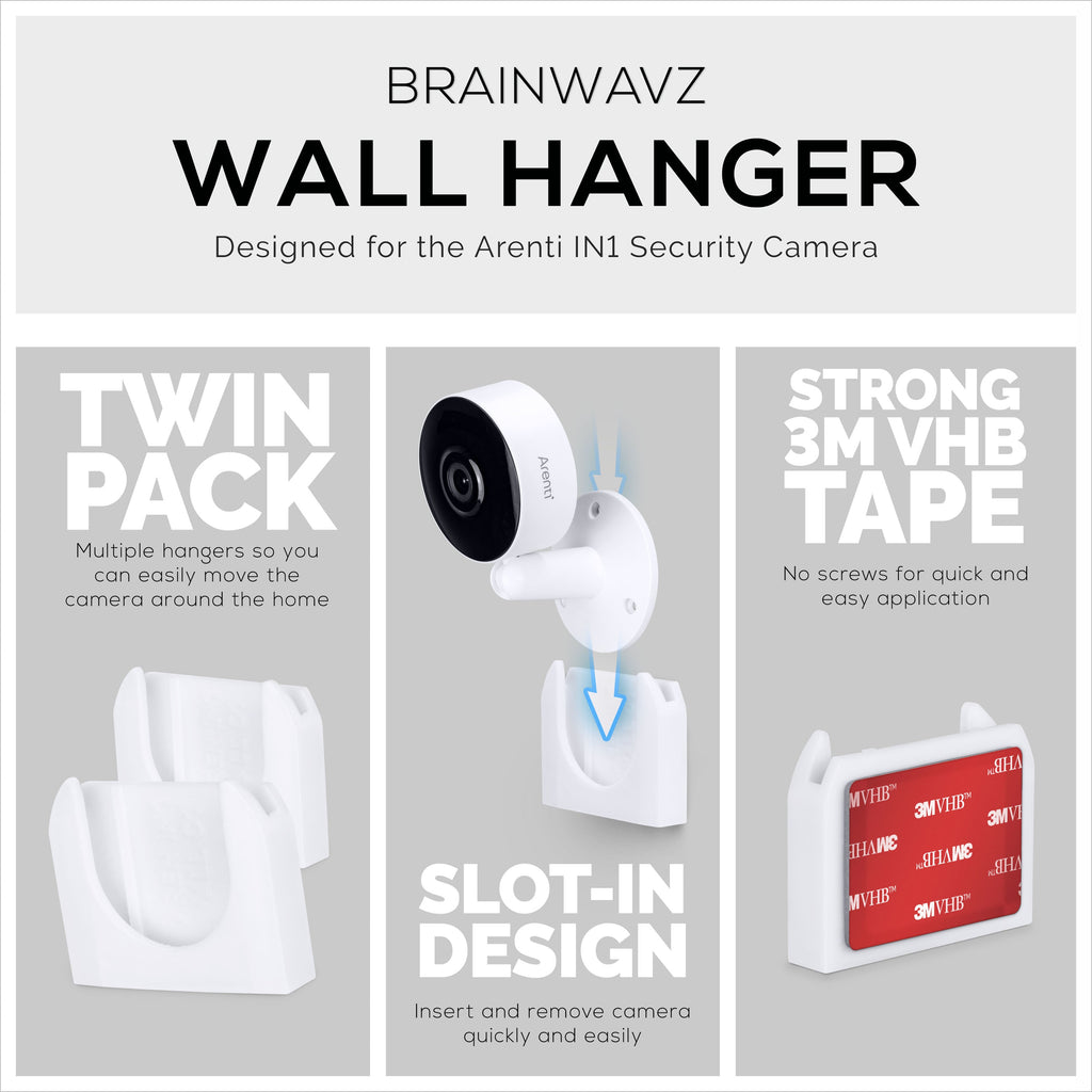 2-Pack Wall Mount For Arenti IN1 Security Camera Wall Mount, Adhesive Holder, Easy to Install Bracket, No Screws or Drilling
