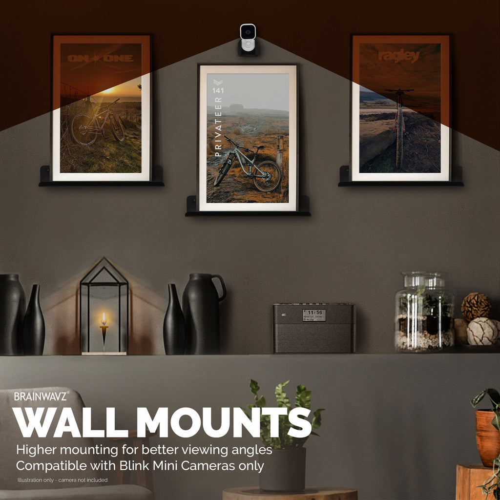 Blink Mini Camera Adhesive Wall Mount Holder - Easy to Install - 2 Pack (02)