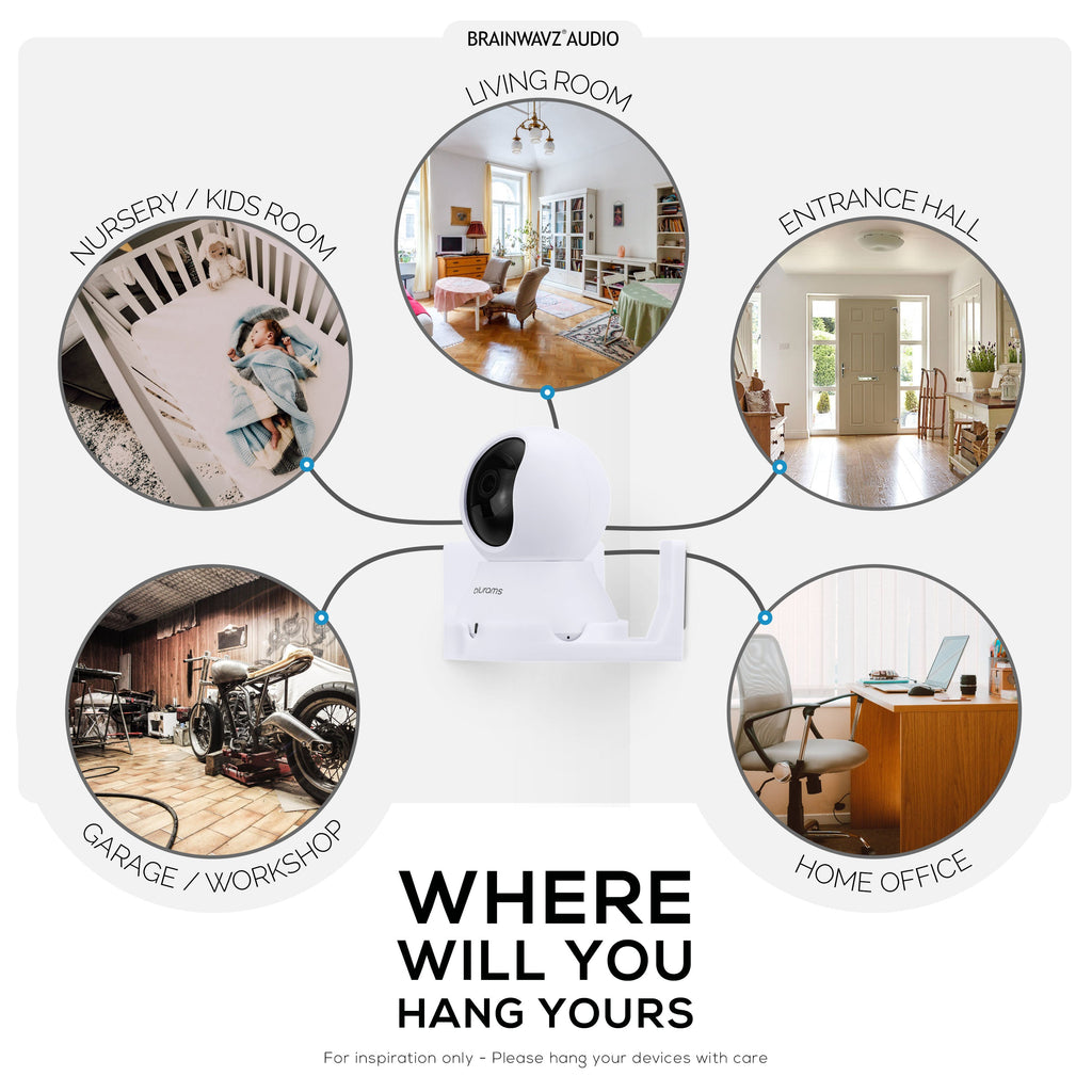 Corner Wall Mount for Blurams A31 2K Security Camera, Adhesive Security Camera Holder Bracket, Reduce Blind Spots & Clutter, Adhesive & Screw-In Mounting