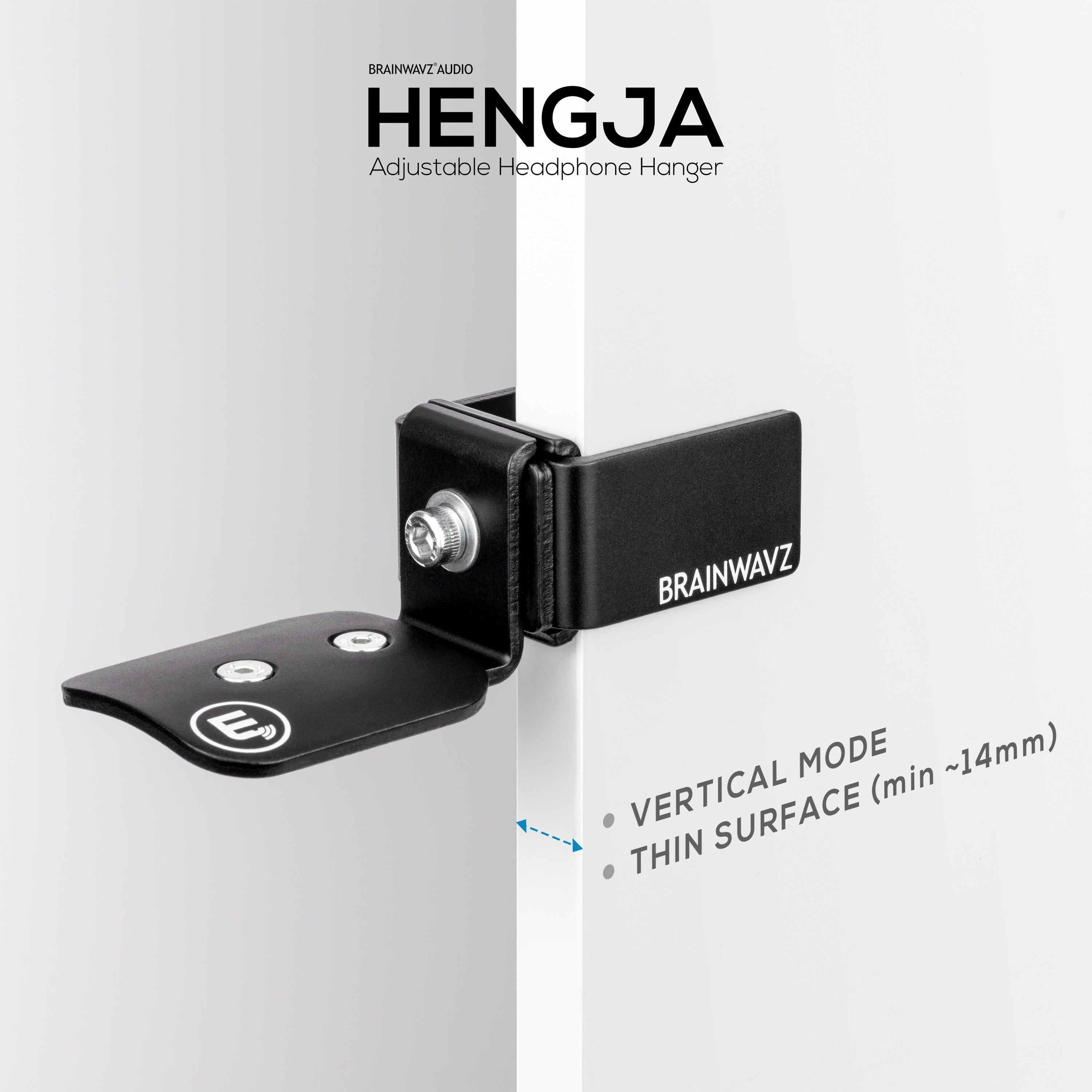 Hengja - All Metal Adjustable Headphone Hanger Stand